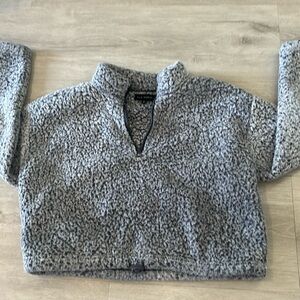 LA hearts fleece half zip with drawstring on bottom